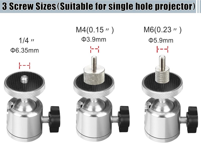 2-Be-Best Projector Mount Mini Projector Ceiling Mount Adjustable Bracket Universal Mounts for Mini Projectors White - Image 5